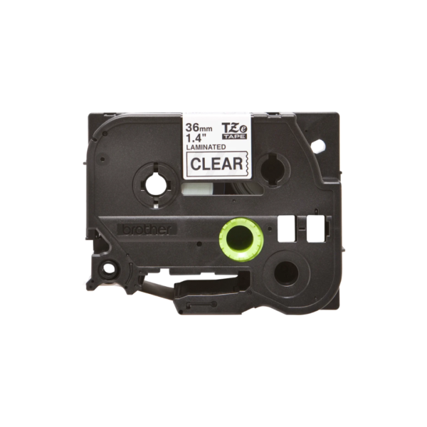 Ruban Brother TZe-161 - 36mm Noir / Transparent