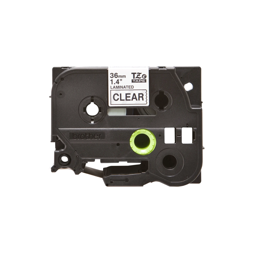 Ruban Brother TZe-161 - 36mm Noir / Transparent