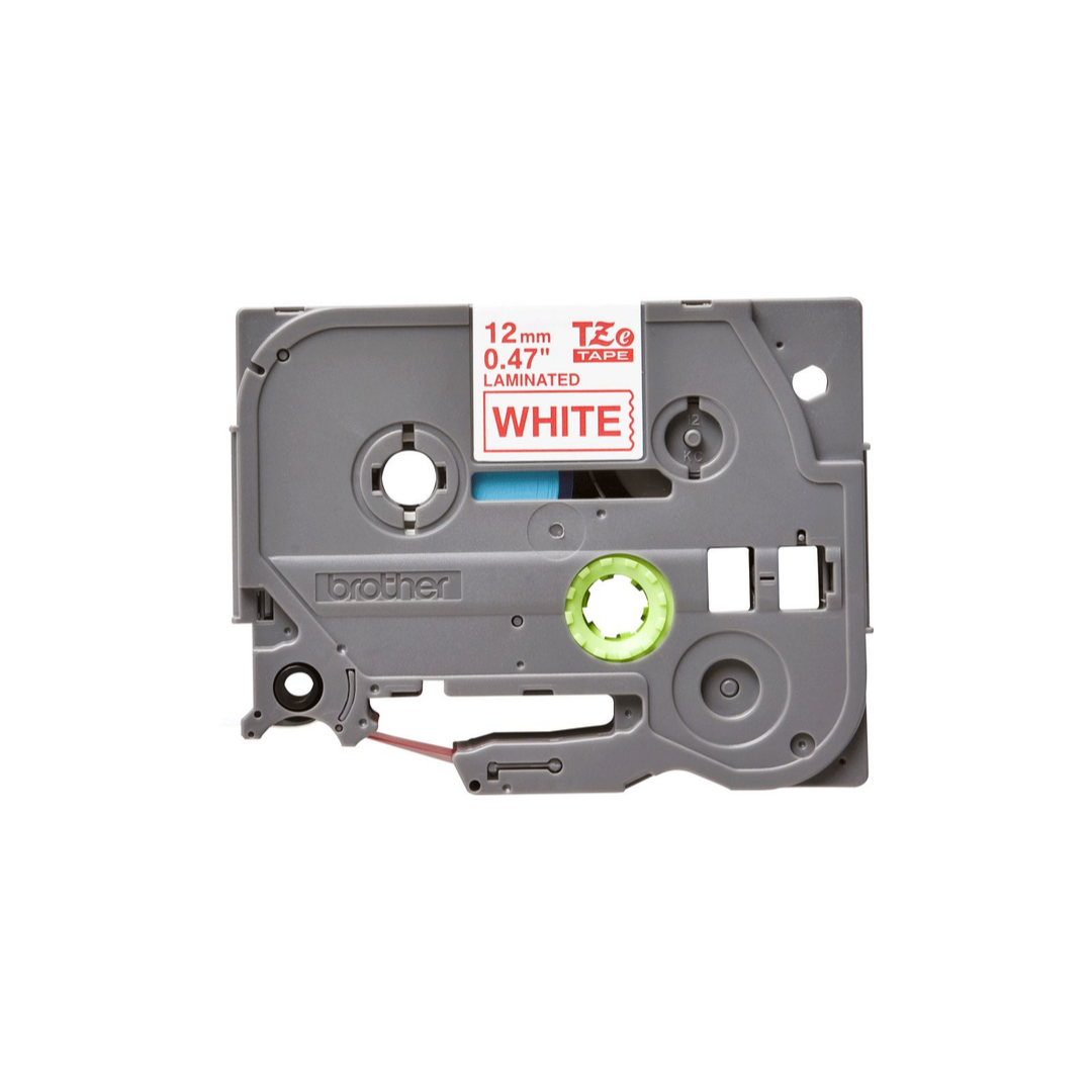 Ruban Brother TZe-232 - 12mm Rouge / Blanc