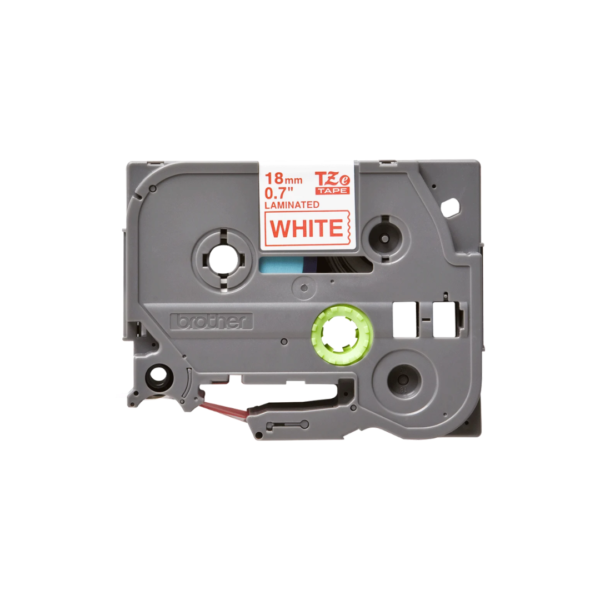 Ruban Brother TZe-242 - 18mm Rouge / Blanc