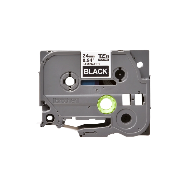 Ruban Brother TZe-355 - 24mm Blanc / Noir