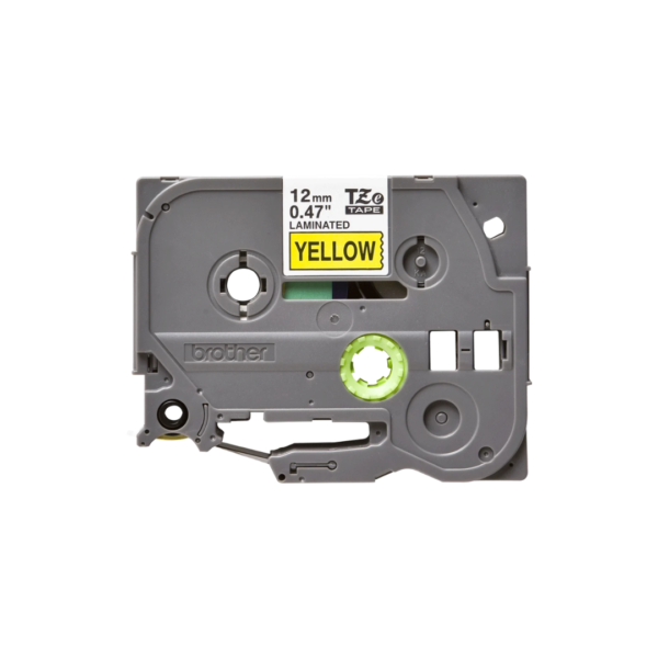 Ruban Brother TZe-631 - 12mm Noir / Jaune