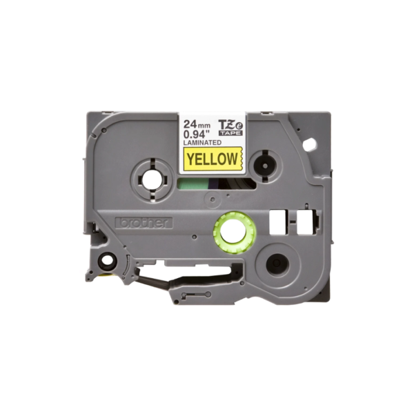 Ruban Brother TZe-651 - 24mm Noir / Jaune