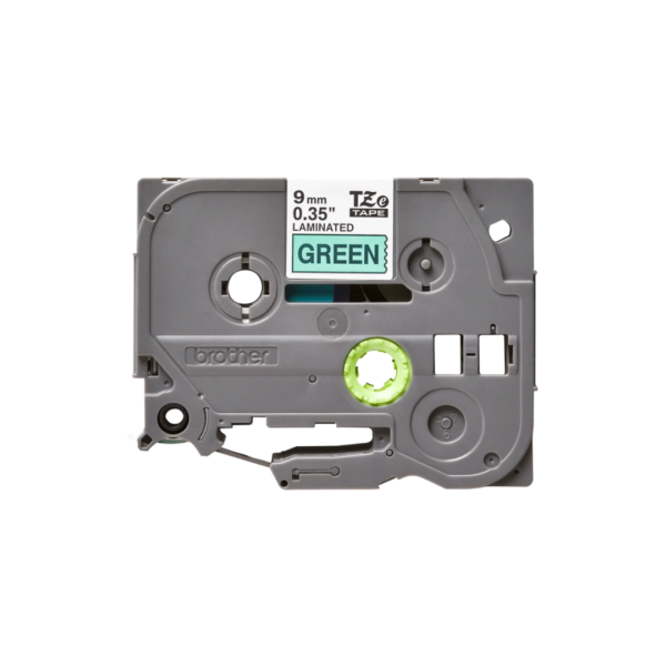 Ruban Brother TZe-721 - 9mm Noir / Vert