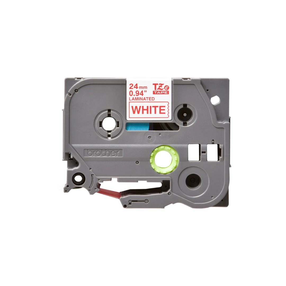 Ruban Brother TZe-252 - 24mm Rouge / Blanc
