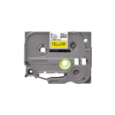Ruban Brother TZe-611 - 6mm Noir / Jaune
