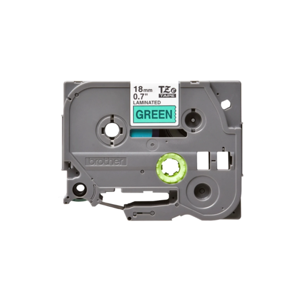 Ruban Brother TZe-741 - 18mm Noir / Vert