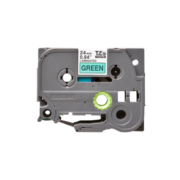 Ruban Brother TZe-751 - 24mm Noir / Vert